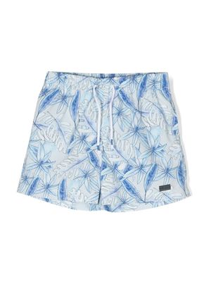 Patachou short de bain à imprimé graphique - Bleu