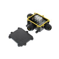 Lasdoos 3-voudig IP68 waterdicht kabelverbinder zwart 10-14mm kabel