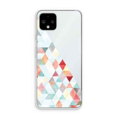 Gekleurde driehoekjes pastel: Pixel 4 Transparant Hoesje