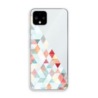Gekleurde driehoekjes pastel: Pixel 4 Transparant Hoesje