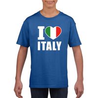 I love Italy/ Italie supporter shirt blauw jongens en meisjes XL (158-164)  -