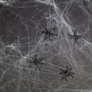 Decoratie horror spinnenwebben - 500 gram - 19 x 25 cm - halloween