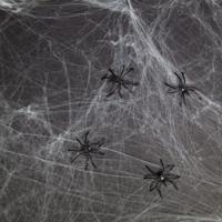 Decoratie horror spinnenwebben - 500 gram - 19 x 25 cm - halloween
