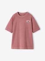 Oversized t-shirt voor jongens van katoen oudroze
