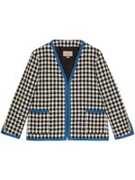 Gucci gingham tweed jacket - Blanc - thumbnail