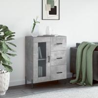 Dressoir 69,5x34x90 cm bewerkt hout betongrijs - thumbnail