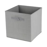 Opbergmand/kastmand Square Box - karton/kunststof - 29 liter - betongrijs - 31 x 31 cm