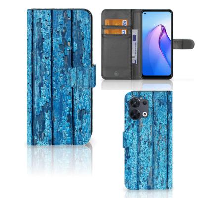 OPPO Reno8 | Book Style Case | Wood Blue
