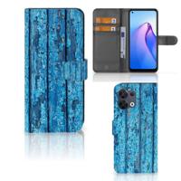 OPPO Reno8 | Book Style Case | Wood Blue OPPO Reno8 | Book Style Case | Wood Blue