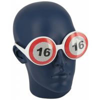 Verkeersbord bril 16 jaar - Verkleedbrillen
