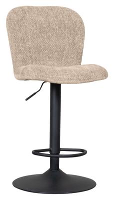 LABEL51 Draaibare Barkruk 'Vino' Elite stof, kleur Clay (zithoogte 64-84cm)