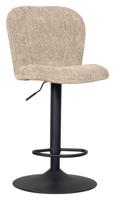 LABEL51 Draaibare Barkruk 'Vino' Elite stof, kleur Clay (zithoogte 64-84cm)
