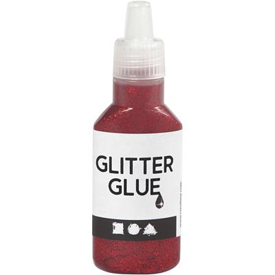 Creativ Company Glitterlijm, rood, 25 ml/ 1 fles