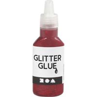 Creativ Company Glitterlijm, rood, 25 ml/ 1 fles