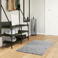 VidaXL Vloerkleed pamplona shaggy hoogpolig modern 60x110 cm grijs
