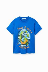 Oversized T-shirt Planet - BLUE - 11/12