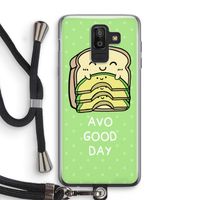 Avo Good Day: Samsung Galaxy J8 (2018) Transparant Hoesje met koord