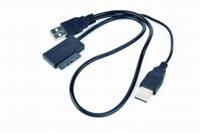 Externe USB naar SATA adapter voor Slim SATA SSD of DVD