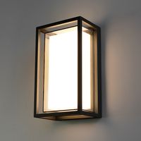 Brandon LED wandlamp - 12 Watt - 3000K warm wit - IP54 waterdicht - Zwart - Wandverlichting voor binnen en buiten - Modern voor binnen en buiten