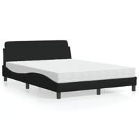 Bed met matras "Dover" stof zwart 120x200 cm