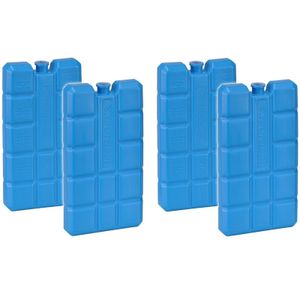 Set van 4x blauwe koelelementen 200 gram 8 x 15 x 2 cm