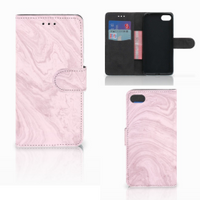 Huawei Y5 2018 Bookcase Marble Pink - Origineel Cadeau Vriendin - thumbnail