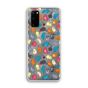 Kleurrijke katten: Samsung Galaxy S20 Transparant Hoesje
