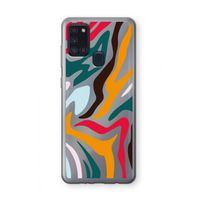 Colored Zebra: Samsung Galaxy A21s Transparant Hoesje