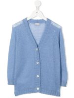 Il Gufo cardigan en maille fine à col v - Bleu