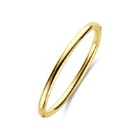 14k Gouden Bangle Armband met Scharnier - 5 x 60 mm Ronde Buis 14k Gouden Bangle Armband met Scharnier - 5 x 60 mm Ronde Buis