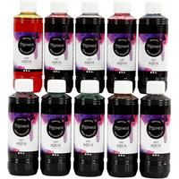 Pigment Vloeibare aquarelverf, diverse kleuren, 10x250 ml/ 1 doos