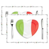 Placemat Italiaans design - 20x stuks - 42 x 30 cm - 90g - Italie