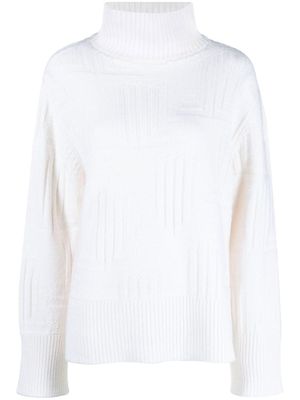 Lanvin pull en maille à col montant - Blanc