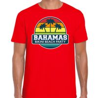 Bahamas zomer t-shirt / shirt Bahamas bikini beach party rood voor heren - thumbnail