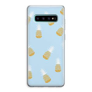 Ananasjes: Samsung Galaxy S10 Plus Transparant Hoesje