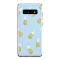 Ananasjes: Samsung Galaxy S10 Plus Transparant Hoesje