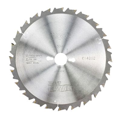 DeWalt Accessoires Cirkelzaagblad 250x30x24t, vlaktand- en spaanbegrensd, positief 10°, kerf 2,8mm - DT4202-QZ