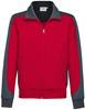 Hakro 477 Sweat jacket Contrast MIKRALINAR® - Red/Anthracite - 2XL