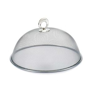 Vliegenkap/voedselkap voor voedsel zilver van metaal 25 cm