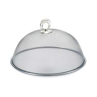 Vliegenkap/voedselkap voor voedsel zilver van metaal 25 cm