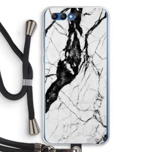 Witte marmer 2: Honor 10 Transparant Hoesje met koord