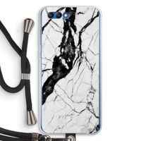 Witte marmer 2: Honor 10 Transparant Hoesje met koord