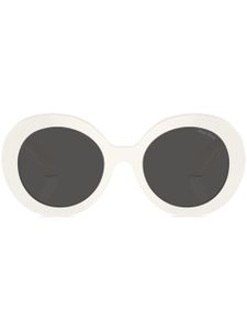 Miu Miu Eyewear lunettes de soleil rondes à monture oversize - Blanc