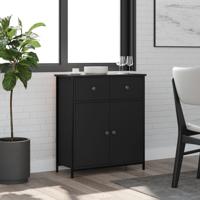 Dressoir 70x30x80 cm bewerkt hout zwart