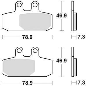 TRW Brake pad mcb 749 srm sintered metal