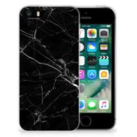 Apple iPhone SE | 5S | TPU | Siliconen hoesje | Marmer Zwart - Origineel Cadeau Vader