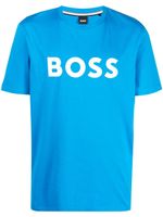 BOSS t-shirt en coton à logo imprimé - Bleu