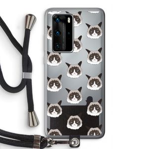 It's a Purrr Case: Huawei P40 Pro Transparant Hoesje met koord