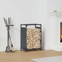 Brandhoutrek 44x28x65 cm koudgewalst staal antracietkleurig