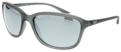 H.I.S zonnebril ​​​​gepolariseerd rechthoekig cat.3. donkergrijs